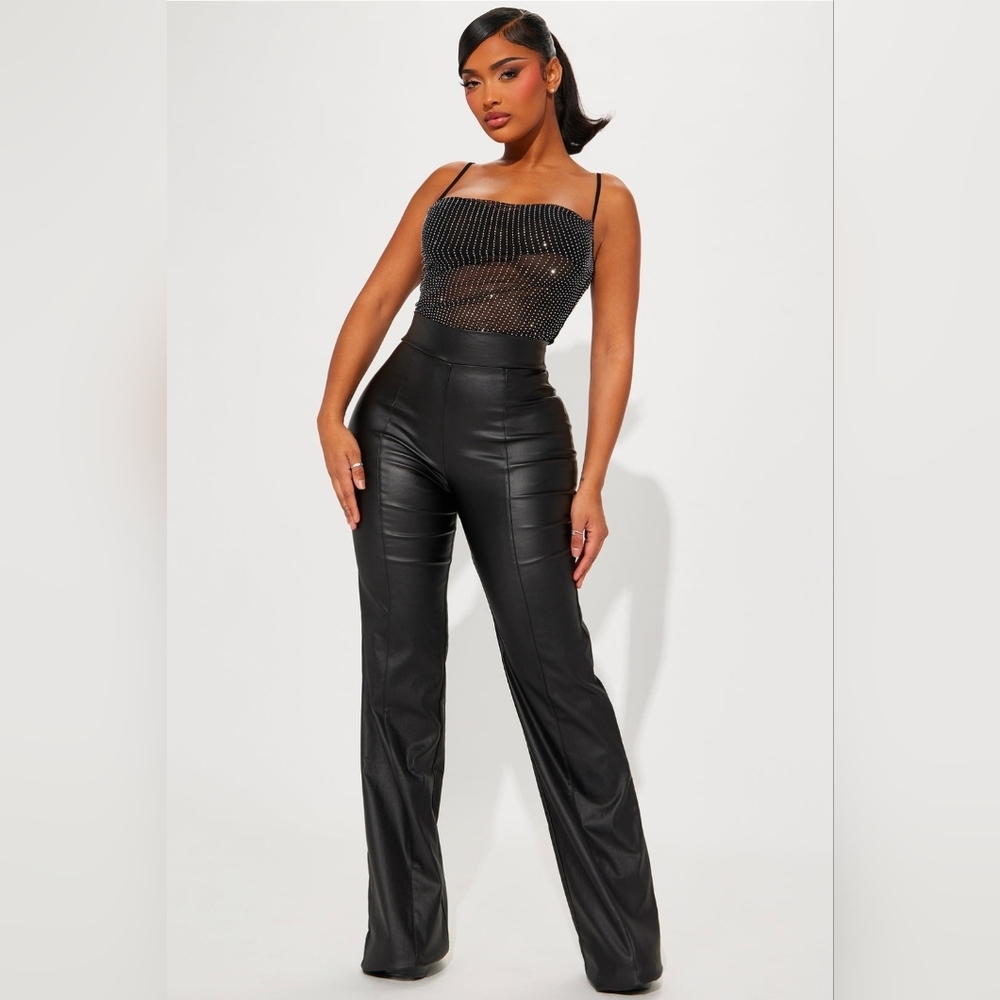 Tall Victoria High Waisted Dress Pants Faux Leather Fashion Nova